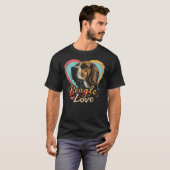 ビーグル - 愛する自然 レトロな60年代 70年代 80年代 Tシャツ (正面フル)