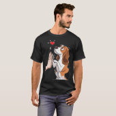 ビーグル 愛 ハート 犬 パウ 友情 動物 Tシャツ (正面フル)