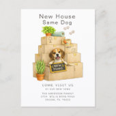 ビーグル 新しい家のお知らせ ポストカード (正面)