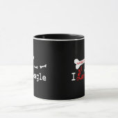 ビーグル(私は愛)マグ マグカップ (中央)