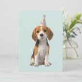 ビーグル 誕生日パーティー 招待状 (スタンド正面)