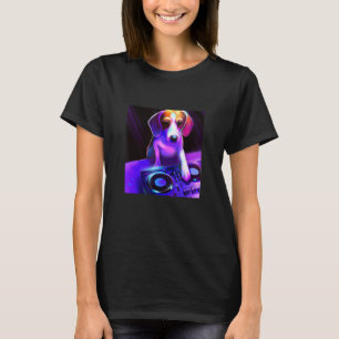 ビーグル DJ Vaporwave おしゃれ 犬 メンズ レディース 男性 女性 少年 Tシャツ