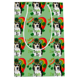 ビーグルSaint patricks day ミディアムペーパーバッグ