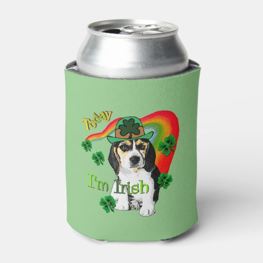 ビーグルSaint patricks day 缶クーラー (缶正面)