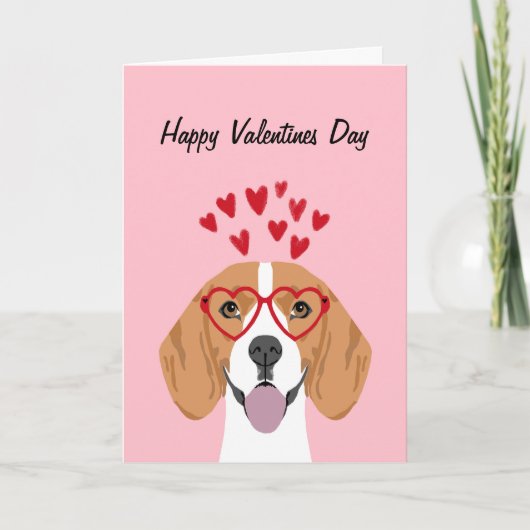 ビーグルValentines Dog Card - dog valentines love シーズンカード (正面)