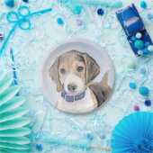 ビーグ絵画ルズ – かわいいオリジナルドッグアート ペーパープレート (パーティー)