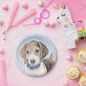 ビーグ絵画ルズ – かわいいオリジナルドッグアート ペーパープレート (パーティー)