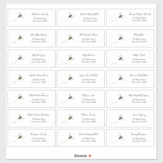 ビーゲストアドレス封筒ステッカー シール (シート)