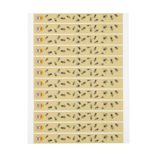 ビーコロニー改ざん防止セキュリティシール淡い色の金ゴールド ラップアラウンドラベル (シート)