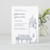 ビーコン |航海の婚約パーティ招待状 招待状 (スタンド正面)