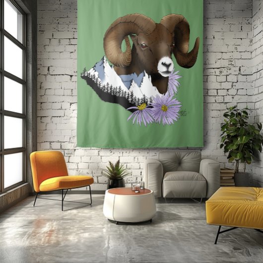 ビーゴンシープラムグリーン山脈 タペストリー