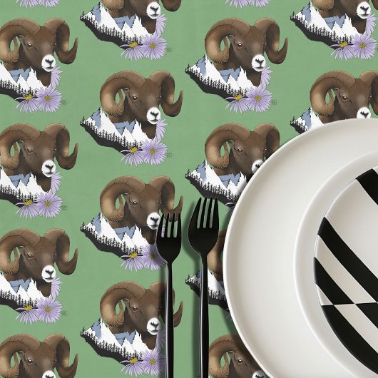 ビーゴンシープラムグリーン山脈 テーブルクロス