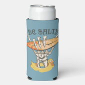 ビーサルティスケルトン&サーフボード スリム缶クーラー (Seltzer正面)