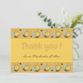 ビーサンキューカードかわいい(昆虫)マルハナバチ 男女兼用 サンキューカード (スタンド正面)