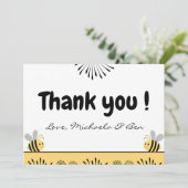 ビーサンキューカードスイートビー缶として赤ちゃんシャワー サンキューカード (スタンド正面)