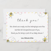 ビーサンキューカード,ベビーシャワーママへ サンキューカード (正面)