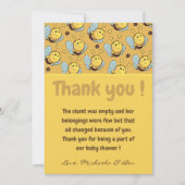 ビーサンキューカード,ベビーシャワー女の子ママへ サンキューカード (正面)