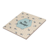 ビーサンクフルビーハイブ引用文ターコイズ タイル (側面)