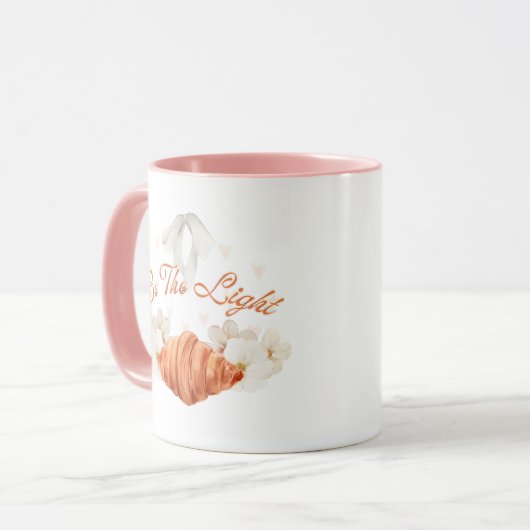 ビーザライトコージーヴィンテージフローラ&クロワッサンマグ マグカップ (正面左)