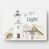 ビーザライトライトハウスウォーターカラー信仰引用文 フォトプラーク (正面)