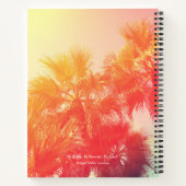 ビーシルベートナリー引用文レトロパームツリー ノートブック (裏面)