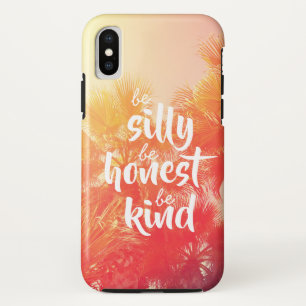 ビーシルベートナリー引用文レトロパームツリー iPhone XSケース