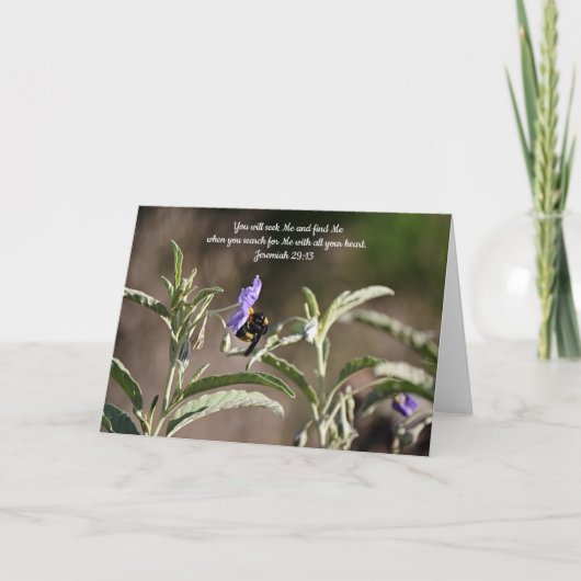 ビーシークバイブル聖なる書物、 経典カードエレミヤ29:13 カード (正面)
