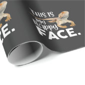 ビージおもしろいェッド·ドラゴン顔·アニマル·ユーモア ラッピングペーパー (ロールコーナー)