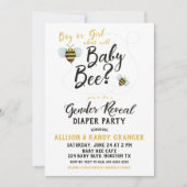 ビージェンダーリビールおむつパーティの招待状 招待状 (正面)