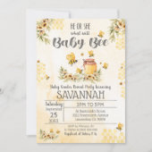 ビージェンダーリビールベビーシャワー招待状春 招待状 (正面)