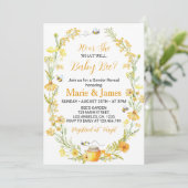 ビージェンダーリビールワイルドフラワーベビービー招待状 招待状 (スタンド正面)