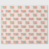 ビージュカラフルとメリー明るいクリスマス ラッピングペーパー (フラット)