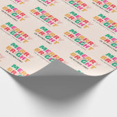 ビージュカラフルとメリー明るいクリスマス ラッピングペーパー (角)