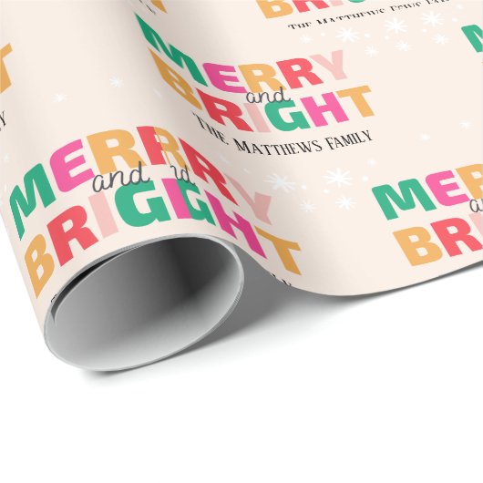 ビージュカラフルとメリー明るいクリスマス ラッピングペーパー (ロールコーナー)