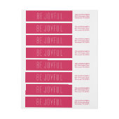 ビージーフルホリデモダンー差出人住所ラベル ラップアラウンドラベル (シート)