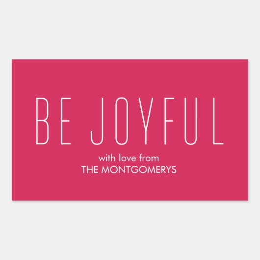 ビージーホリデーモダンギフトラベル 長方形シール (正面)