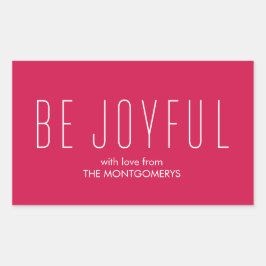 ビージーホリデーモダンギフトラベル 長方形シール