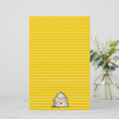 ビースケップハニービーイエローライニング 便箋 (スタンド正面)