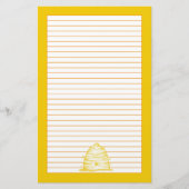 ビースケッ書プ文字の黄色い線 便箋 (正面)
