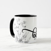 ビースティルバイブル引用文白黒 マグカップ (正面左)