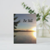 ビースティルピース引用文サンセットレイク葉書 ポストカード (スタンド正面)