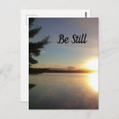 ビースティルピース引用文サンセットレイク葉書 ポストカード (正面/裏面)