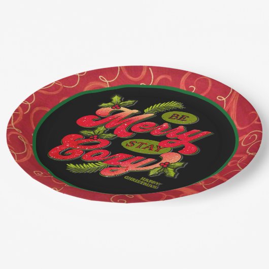 ビーステイメリーコージークリスマス ペーパープレート (アングル)