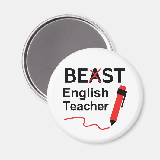 ビーストまたは最高のイングリスト先生ユーモア マグネット (正面/裏面)