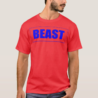 ビーストジム動機ブルーカラーフィットネストレーニングS Tシャツ