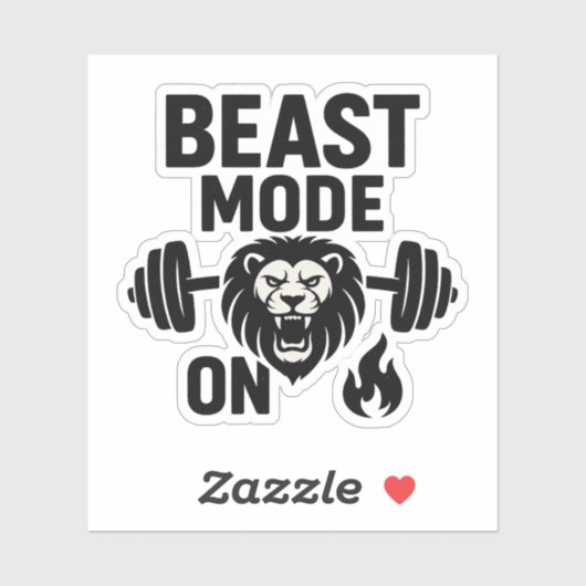 ビーストモードオン – 轟音ライオンジやる気を起こさせるム シール (シート)