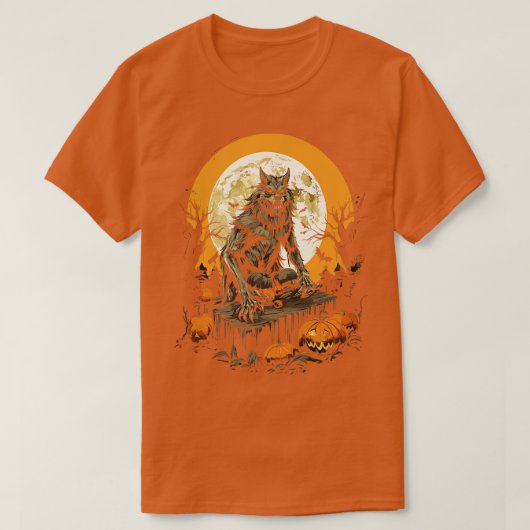 ビーストリー人狼Tee怖いハロウィーンギフト2 Tシャツ (デザイン正面)