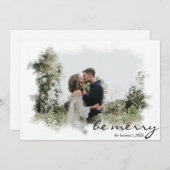 ビースノーフレークメリー切り出しクリスマスカード シーズンカード (正面/裏面)