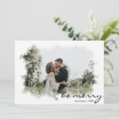 ビースノーフレークメリー切り出しクリスマスカード シーズンカード (スタンド正面)