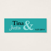 ビースモール結婚したメッセージカード – アクア (裏面)